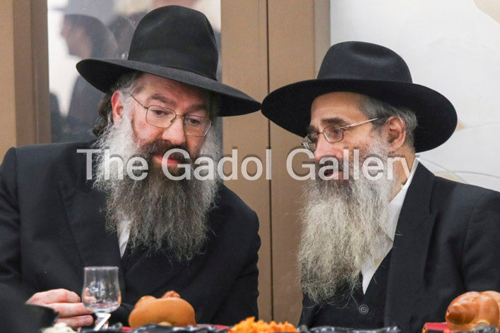 Rav Tzvi Kaplan with Rav Aryeh Berenstein Sukkah Poster