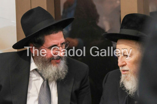 Rav Yakov Lieberman with Rav Avrohom Yehoshua Soloveitchik Sukkah Poster
