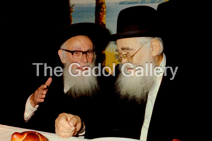 Rav Elazar Menachem Shach with Rav Shlomo Zalman Aurbach